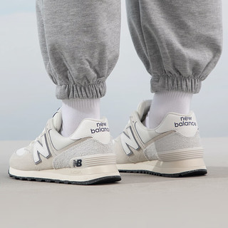                                                                                 NEW BALANCE男鞋女鞋 24nb 574系列运动鞋复古拼接低帮潮流休闲鞋 U574LS2-D/米白色 38.5 (脚长240mm)