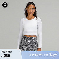 lululemon丨Ebb to Street 女士运动长袖 T 恤 LW3DZNS 白色 6