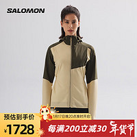 萨洛蒙（Salomon）女款 户外运动轻量防风舒适外套夹克 BONATTI TRAIL JKT 莫哈韦沙漠棕 C20399 L