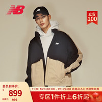 NEW BALANCE 运动外套男款女款24冬季撞色百搭可拆卸连帽夹克 SOT AMJ41340 XL