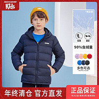 SKECHERS 斯凯奇 羽绒外套秋冬梭织短款羽绒外套连帽运动羽绒服L422K112