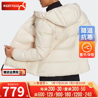 阿迪达斯 (adidas)羽绒服女装 春季运动服户外跑步训练保暖休闲连帽外套 H14171 XL/170