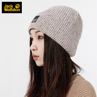 Jack Wolfskin 狼爪男帽女帽秋冬户外日常休闲运动帽保暖毛线帽1909881 1909881-5020/米白色 M