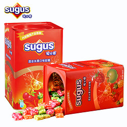 sugus 瑞士糖 爆款再补货、：sugus 瑞士糖 混合水果味礼盒装瑞士糖550g*2罐