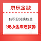 京东金融 18积分兑换权益 1元小金库还款券