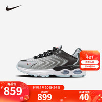 NIKE耐克男女气垫运动鞋AIR MAX TW轻盈缓震儿童休闲跑步鞋大童 狼灰/暗橙色/黑/铁灰 38.5码