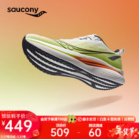 saucony 索康尼 TIDE浪潮跑鞋男鞋入门进阶冬减震训练运动鞋子男女同款 白黑黄11 36