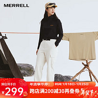 迈乐（Merrell）迈乐户外女款休闲衣抓绒内搭内里保暖舒适上衣简约百搭休闲上衣 黑色MC1230009-BK02 S