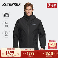 adidas阿迪达斯TERREX男冬季防水800蓬鹅绒内胆三合一户外冲锋衣 黑色 A/2XL