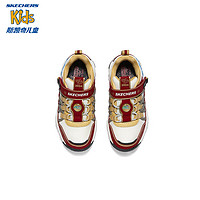 斯凯奇（Skechers）红色新年儿童鞋男童休闲老爹鞋407115L 白色/红色/WRD 27.5码