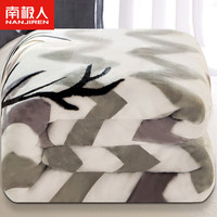 南极人拉舍尔毛毯加绒保暖盖毯被子200x230cm办公室沙发午睡毯子铺床毯 拉舍尔-鹿头【加厚加绒】 200x230cm【约8斤】