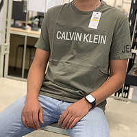 卡尔文·克莱恩 Calvin Klein 凯文克莱男款吴希泽同款CK休闲字母印花短袖T恤集C