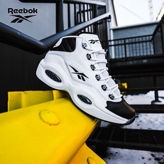 Reebok锐步男鞋QUESTION MID经典拼接撞色运动训练实战篮球鞋 GX5260 中国码:46(30.5cm),US:12.5