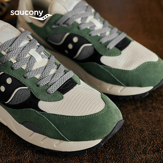 Saucony索康尼SHADOW 6000RE休闲鞋男女冬季板鞋男轻便厚底增高男运动鞋 绿米黑4 38.5码