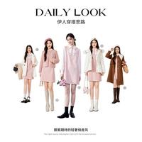 【冬季】绣花小领结假两件衬衫式连衣裙显白裙子