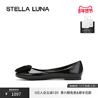 STELLA LUNA 女鞋春夏平底鞋新款百搭羊皮芭蕾蝴蝶结时尚浅口单鞋