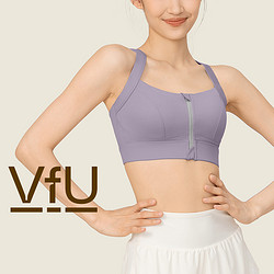 VFU 前拉链运动内衣女收副乳美背一体式健身训练美背可外穿文胸秋N