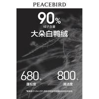 太平鸟女装 工装派克服御寒保暖貉子毛领羽绒服外套女中长款防风面包服