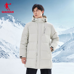 qiaodan乔丹中国乔丹羽绒服男2023冬季新款保暖休闲中长款连帽防风