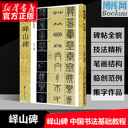 浙江人民美术出版社 峄山碑 中国书法基础教程 新书谱 一本秦李斯篆书学 笔书法字帖 原碑帖描红临摹临写解读 成人初学者入门技法练习教程畅销书籍