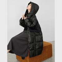 DUIBAI 对白 立领连帽女式长款羽绒服 DDY125B