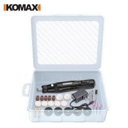 Komax 科麦斯 电磨机小型玉石木雕抛光神器手持打磨机电动切割雕刻工具迷你电钻 盒装12V定速电磨+25件套