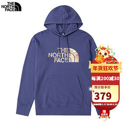 THE NORTH FACE 北面 连帽卫衣男2023秋冬新款户外运动上衣宽松时尚休闲舒适套头衫 I0D/蓝色 L/175