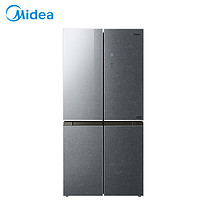 美的（Midea）482升十字四门超薄嵌入大容量家用智能冰箱一级变频 BCD-482WSGPZM(E) 墨兰灰-观澜 企业业务 482L丨风冷十字对开门 墨兰灰