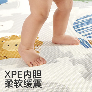 可优比（KUB）婴儿爬行垫子拼接地垫加厚xpe儿童泡沫爬爬垫游戏客厅家用可折叠 森林派对（6片） 58*58*2cm