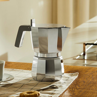 ALESSI摩卡壶单阀意式咖啡机家用咖啡壶手冲壶套装11切面设计 【】雅黑6杯份（70ml）