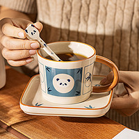 摩登主妇 mototo熊猫马克杯陶瓷杯子家用情侣水杯伴手礼早餐咖啡杯