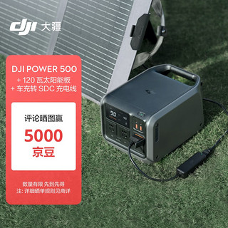 大疆 DJI Power 500 户外电源 0.5度电220V 1000W 露营摆摊车载 +120瓦太阳能板+车充转SDC充电线 1000W 512Wh 0.5度电