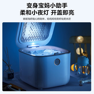 美的（Midea）奶瓶消毒器带烘干紫外线消毒器 婴儿烘干奶瓶器宝宝玩具餐具锅 单灯管-皓月白MH-DXW02