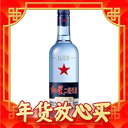 红星 二锅头酒 绵柔8纯粮 蓝瓶 43%vol 清香型白酒 750ml 单瓶装