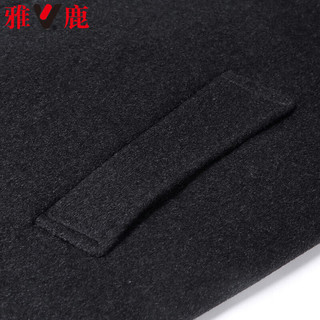 雅鹿【羊毛】男士呢大衣中长款加绒加厚冬季商务中青年毛呢大衣男外套