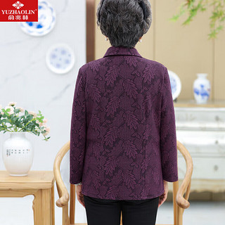 俞兆林 中老年女装春秋装衬衣装长袖衬衫奶奶装老年人衣服 YT26AM3 紫色 3XL（118-130斤）