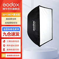 神牛（Godox） 保荣卡口方形柔光箱 摄影棚影室闪光灯柔光箱柔光布折叠方形柔光箱 80*120cm 方形网格版