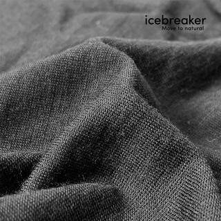 破冰者 icebreaker 美利奴羊毛儿童200Oasis长袖圆领户外运动打底衫滑雪内衣104501 104503-001黑色-裤子 14