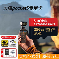 SanDisk 闪迪 256g内存卡tf卡大疆pocket3口袋云台action4山狗12运动相机存储卡 pocket3卡-送读卡器