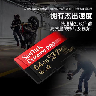 SanDisk 闪迪 256g内存卡tf卡大疆pocket3口袋云台action4山狗12运动相机存储卡 pocket3卡-送读卡器