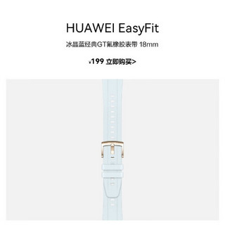 华为（HUAWEI）冰晶蓝经典GT氟橡胶表带（18mm）