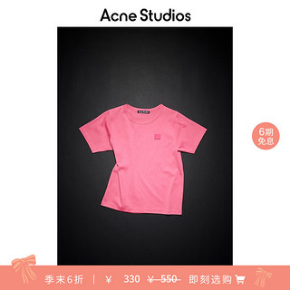 Acne Studios【季末6折起】 童装秋冬男童女童圆领T恤DL0034 亮粉色 3-4