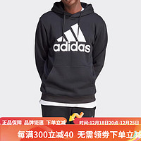 阿迪达斯（adidas）阿迪达斯男装运动休闲加绒连帽卫衣IB4024 黑色IB4024 XL