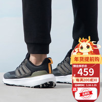 阿迪达斯 (adidas)跑步鞋男鞋23冬季户外网面透气轻便缓震耐磨低帮BOUNCE运动鞋 ID9398/黑色/灰色 40