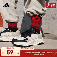 adidas 阿迪达斯 新年款男女运动袜子 浅猩红/黑色/参见样品 S