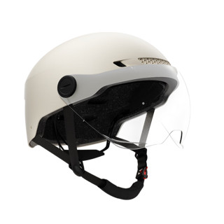 小牛电动骑行头盔 四季通用 可调节大小 3C认证头盔 XN-08 大码 牛乳白
