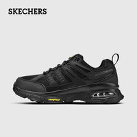 斯凯奇（Skechers）男鞋运动鞋舒适厚底缓震跑步鞋时尚复古休闲鞋 全黑色 41.5