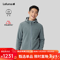 LAFUMA乐飞叶外套男 户外秋冬Polartec保暖连帽摇粒绒抓绒衣 LMJA3DR90 蓝灰色GL 185/104A（52）