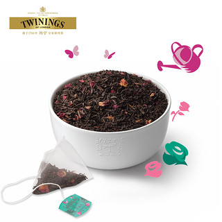 【会员专属购】TWININGS/川宁大叶白金幽香玫瑰花红茶15袋