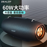 ZEALOT 狂热者 S67无线蓝牙音箱重低音炮大音量手机高音质户外经典黑